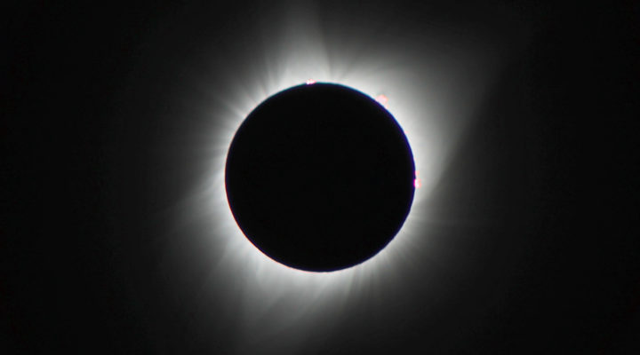 Totality at the top of the Jackson Hole tram